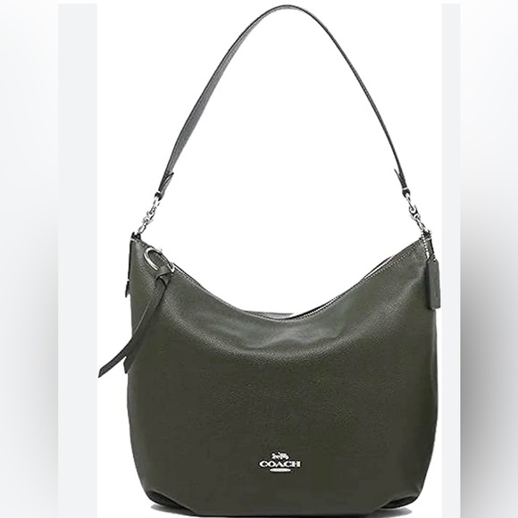 Coach Skylar Hobo Pebble Leather Handbag Cargo Green - Picture 1 of 11